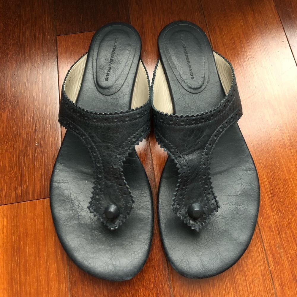Balenciaga Drk Night Arena Tool Thong Sandals Us7 View 3